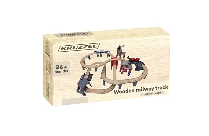 Drevená železnica - vláčkodráha na batérie 4,8 metra