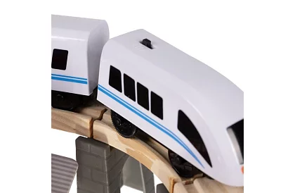 Drevená železnica - vláčkodráha na batérie 4,8 metra