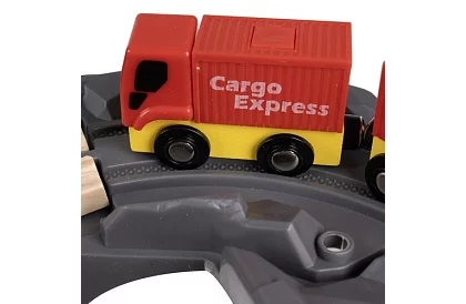 Drevená železnica - vláčkodráha na batérie 4,8 metra