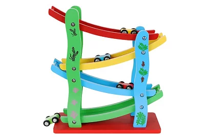 Drevená dráha pre autá