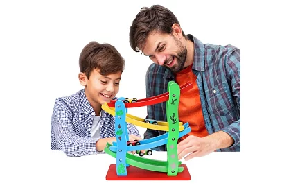 Drevená dráha pre autá