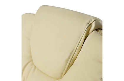 Kancelárske kreslo s výsuvnou opierkou nôh - krémové