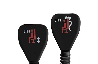 Kancelárske kreslo s výsuvnou opierkou nôh - krémové