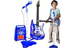 Hudobná sada – modrá - gitara + zosilňovač + mikrofón