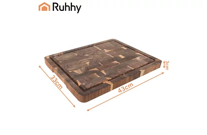 Akáciová kuchynská doska – 43 × 33 × 3 cm