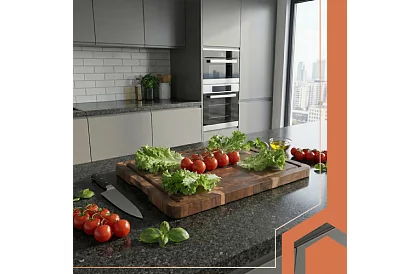 Akáciová kuchynská doska – 43 × 33 × 3 cm