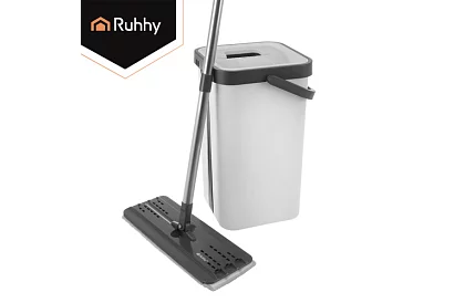 Praktický plochý mop + vedro 11 litrov – dvojkomorový s príslušenstvom