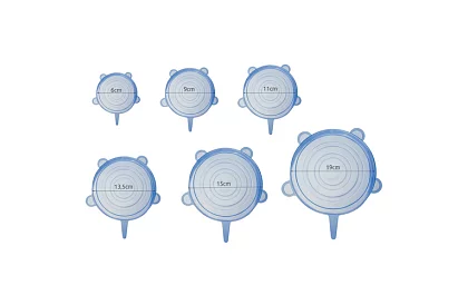 Silikónové viečka na utesnenie nádob – sada 6 ks