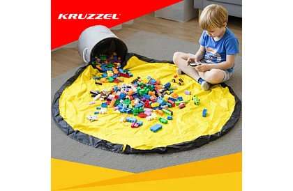 Praktický úložný koš na hračky s hracou podložkou