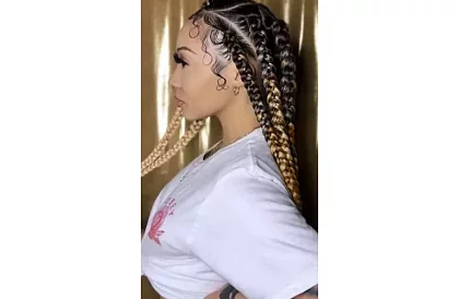 Syntetické ombre copy na vlasy – tmavý blond