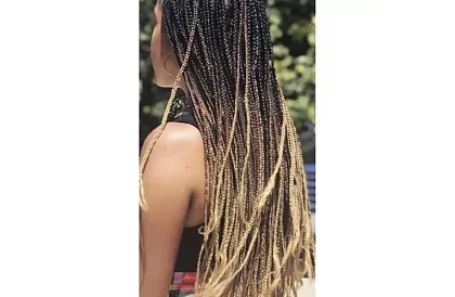 Syntetické ombre copy na vlasy – tmavý blond