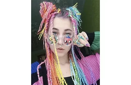 Syntetické ombre copy na vlasy – dúhové