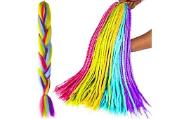 Syntetické ombre copy na vlasy – dúhové