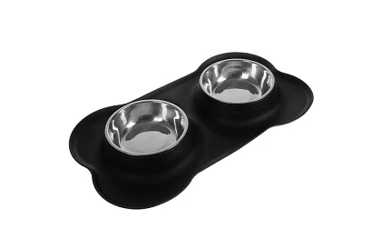 Dvojitá miska s podložkou – 2 × 450 ml