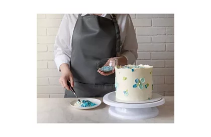 Otočný tanier na zdobenie torty + 3 stierky