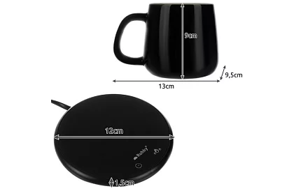 Elektrický ohrievač nápojov – sada ohrievač, šálka, lyžička a pokrievka