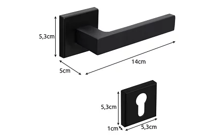 Dverové kovanie – kľučka čierna mat