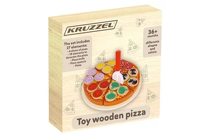 Krájacia sada – drevená pizza na rezanie + nôž