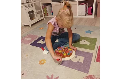 Krájacia sada – drevená pizza na rezanie + nôž