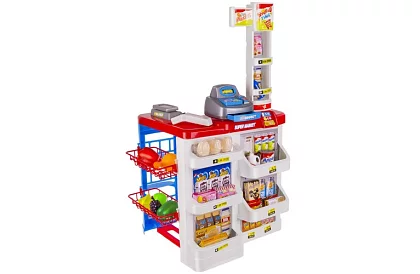 Detský obchod – supermarket s vozíkom a doplnkami