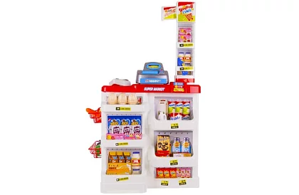 Detský obchod – supermarket s vozíkom a doplnkami