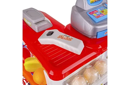 Detský obchod – supermarket s vozíkom a doplnkami