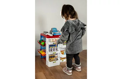Detský obchod – supermarket s vozíkom a doplnkami