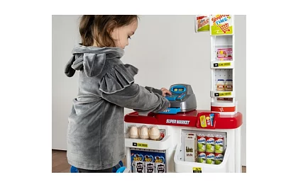 Detský obchod – supermarket s vozíkom a doplnkami