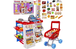 Detský obchod – supermarket s vozíkom a doplnkami