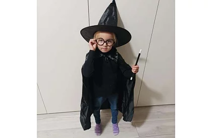 Kostým čarodejník + príslušenstvo
