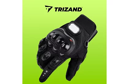 Čierne moto rukavice - XL