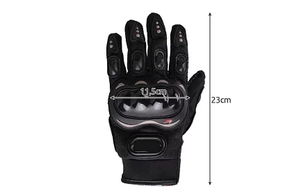 Čierne moto rukavice - XL