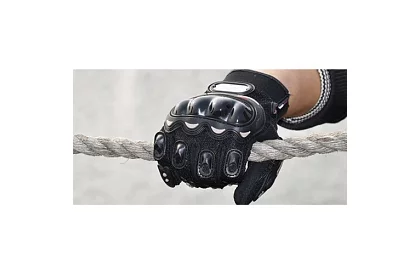 Čierne moto rukavice - XL