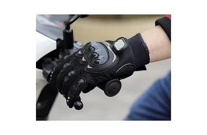 Čierne moto rukavice - XL