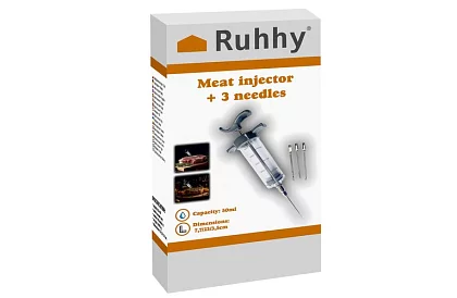 Injektor na mäso + 3 ihly