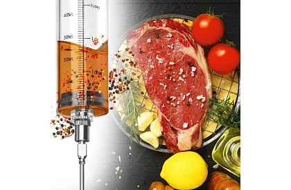 Injektor na mäso + 3 ihly