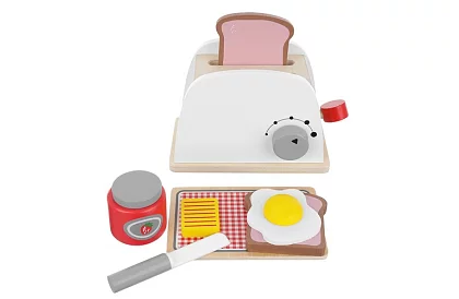 Drevený toaster pre malých kuchárov