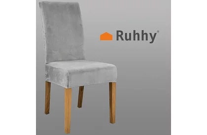 Sametový poťah na stoličke - šedý