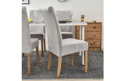 Sametový poťah na stoličke - šedý