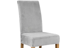 Sametový poťah na stoličke - šedý