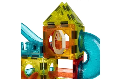 Vzdelávacia magnetická 3D stavebnica - 77 kusov