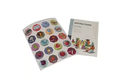 Vzdelávacia magnetická 3D stavebnica - 77 kusov