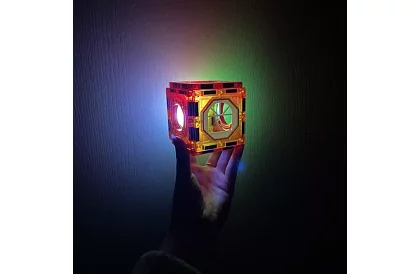 Vzdelávacia magnetická 3D stavebnica - 77 kusov