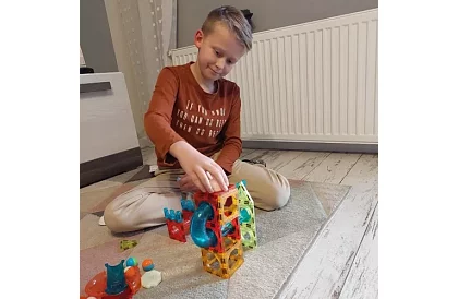 Vzdelávacia magnetická 3D stavebnica - 77 kusov