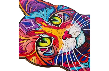Drevené puzzle mačka – 130 dielov – 38 × 24 cm