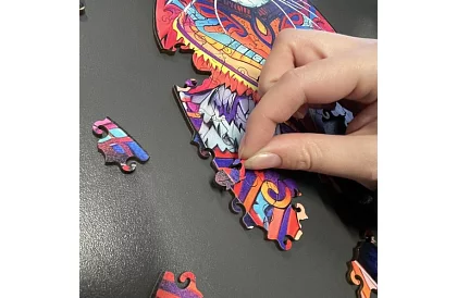 Drevené puzzle mačka – 130 dielov – 38 × 24 cm