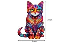 Drevené puzzle mačka – 130 dielov – 38 × 24 cm