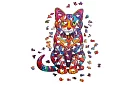 Drevené puzzle mačka – 130 dielov – 38 × 24 cm