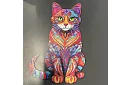 Drevené puzzle mačka – 130 dielov – 38 × 24 cm