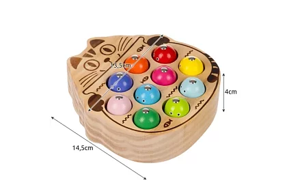 Drevená magnetická hra chytanie rybičiek